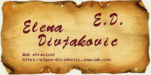 Elena Divjaković vizit kartica